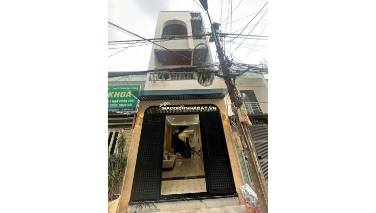  NHÀ 4 TẦNG BTCT HẺM XE HƠI GẦN TRƯỜNG CHINH – EMART 2 (TÂN BÌNH)  Vị trí đắc địa, hẻm xe hơi thông thoáng, sát đường xe tải tránh